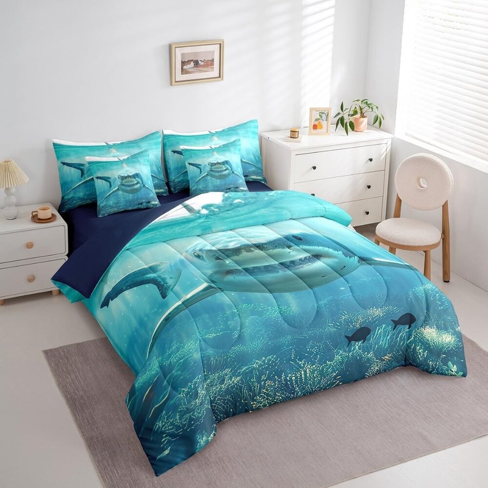 Shark Comforter Set FULL Sz